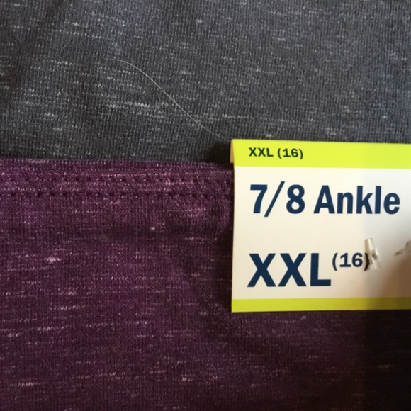 Plum Old Navy Active ankle mid-rise  leggings. NWT. Gray XXL 16 girls S womens - Picture 5 of 8